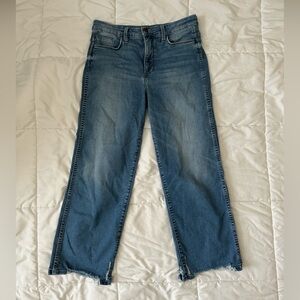 Whetherly Distressed Blue Cropped Jeans